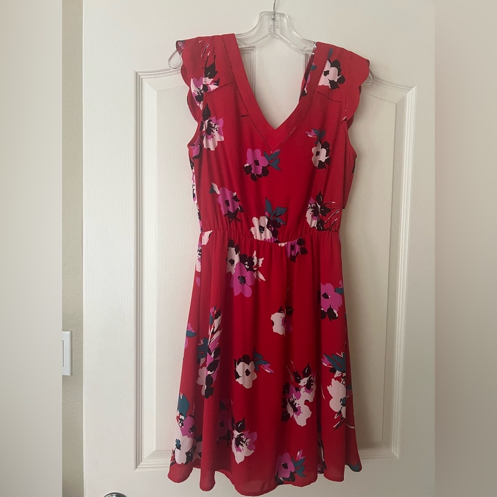 41 Hawthorn Red Floral Mini Dress - Never Worn